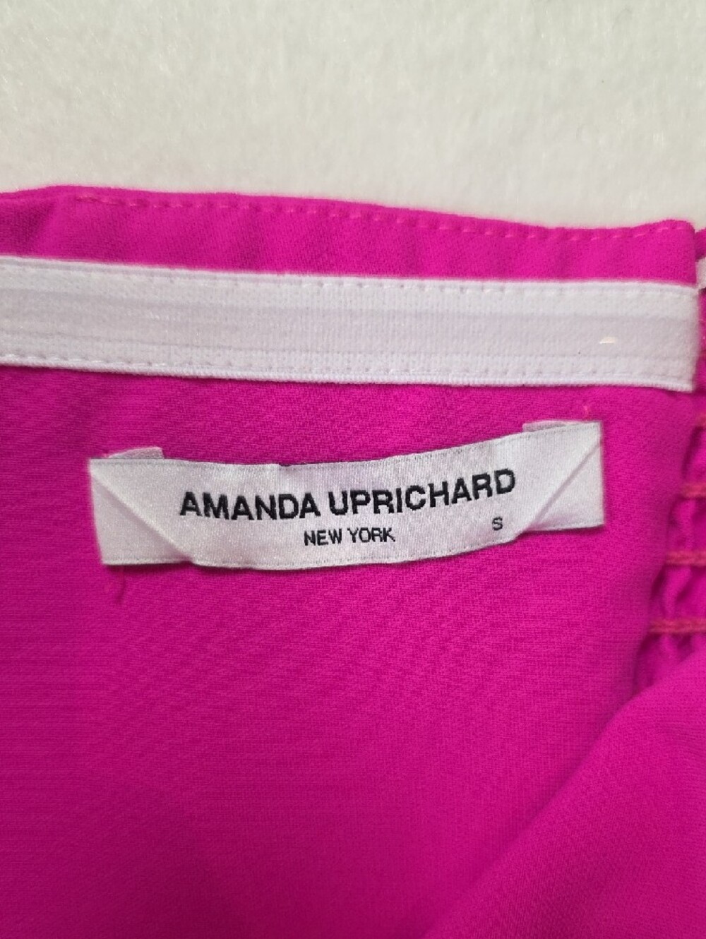 Amanda Uprichard Strapless Hot Pink Midi Dress with Side Slit Party Bridesmaid - Picture 2 of 13